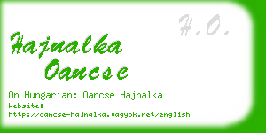 hajnalka oancse business card